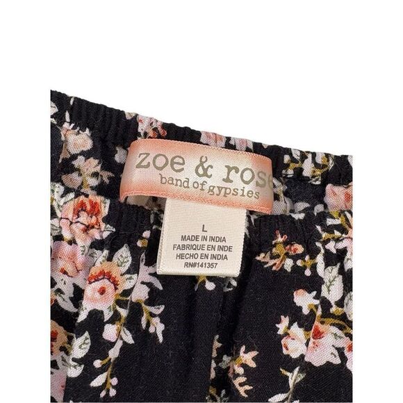 Zoe & Rose by Band of Gypsies girl’s black floral romper - L - Picture 3 of 8